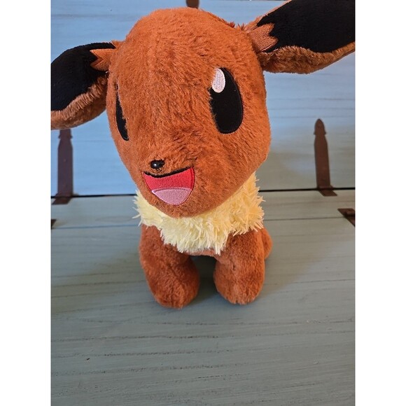 Build A Bear Workshop Pokemon Eevee Plush 18" Brown Stuffed Animal BAB Pre-owned - Picture 2 of 8